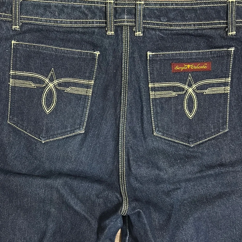 Sergio Valente Blue Straight Jeans Classic Design-Size 34 but more like 28-29 - Picture 10 of 11